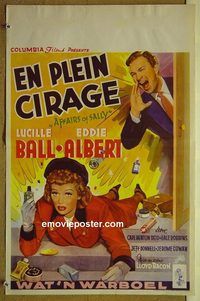 t399 FULLER BRUSH GIRL Belgian movie poster '50 Lucille Ball, Albert