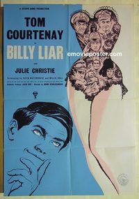 t006 BILLY LIAR English one-sheet movie poster '64 1st Julie Christie!