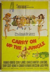 t013 CARRY ON UP THE JUNGLE English one-sheet movie poster '70 English sex!