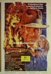 t032 INDIANA JONES & THE TEMPLE OF DOOM English one-sheet movie poster '84
