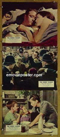 t075 ANGRY SILENCE 3 English lobby cards '61 Attenborough, Angeli