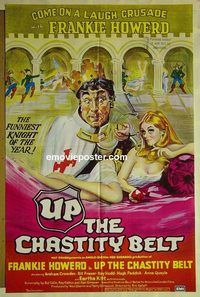 t065 UP THE CHASTITY BELT English one-sheet movie poster '71 English sex!