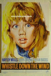 t068 WHISTLE DOWN THE WIND English one-sheet movie poster '62 Hayley Mills