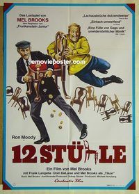 t528 12 CHAIRS German movie poster '76 Mel Brooks, Ron Moody