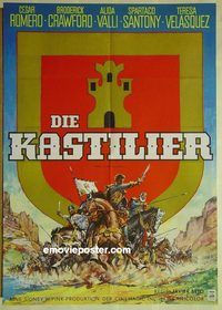 t563 CASTILIAN German movie poster '63 Cesar Romero, Frankie Avalon