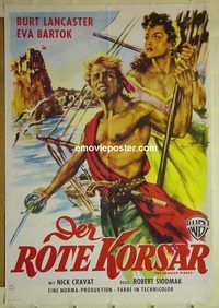 t573 CRIMSON PIRATE German movie poster R59 Burt Lancaster