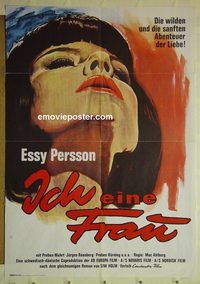 t650 I A WOMAN German movie poster '65 Essy Persson classic!