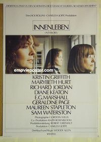 t652 INTERIORS German movie poster '78 Woody Allen, Diane Keaton