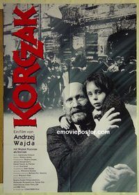 t662 KORCZAK German movie poster '90 Andrzej Wajda, Polish biography!