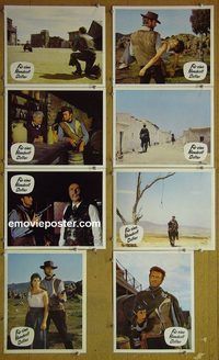 t474 FISTFUL OF DOLLARS 8 German lobby cards '67 Clint Eastwood