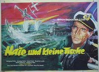 t524 SHARKS & SMALL FISH German 33x47 movie poster R70s WWII, Preiss
