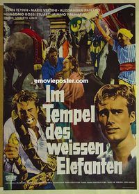t757 TEMPLE OF THE WHITE ELEPHANT German movie poster '64 Sean Flynn