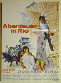t761 THAT MAN FROM RIO German movie poster '64 Jean-Paul Belmondo