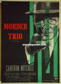 t762 THREE CAME TO KILL German movie poster '60 striking image!