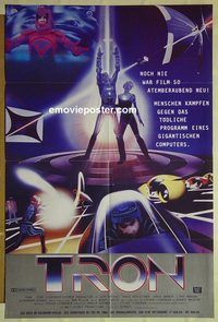 t768 TRON German movie poster '82 Walt Disney, Jeff Bridges