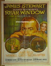 t381 REAR WINDOW Indian movie poster R70s Alfred Hitchcock, Stewart