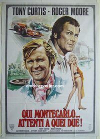 t388 MISSION MONTE CARLO Italian one-panel movie poster '74 Tony Curtis