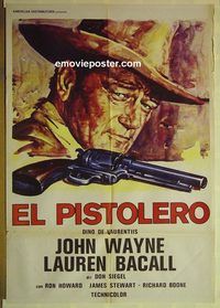 t392 SHOOTIST Spanish Italian movie poster '76 great Wayne image!