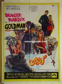 t899 DANGER DIABOLIK Pakistani movie poster '68 Mario Bava, John Law