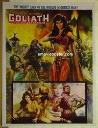 t982 GOLIATH & THE BARBARIANS Pakistani movie poster '59 Reeves