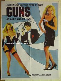 t988 GUNS Pakistani movie poster '90 Erik Estrada, Dona Speir