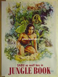 u025 JUNGLE BOOK Pakistani movie poster R70s Sabu, Zoltan Korda