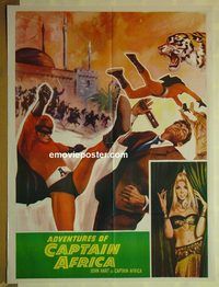 t801 ADVENTURES OF CAPTAIN AFRICA Pakistani movie poster '55 serial