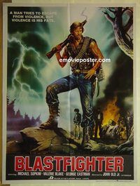 t846 BLASTFIGHTER Pakistani movie poster '84 Lamberto Bava, Italian!