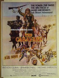 t870 CARAVANS Pakistani movie poster '78 Anthony Quinn, O'Neill