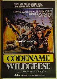 t881 CODE NAME WILD GEESE Pakistani movie poster '84 Lee Van Cleef