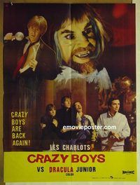 t893 CRAZY BOYS VS DRACULA JUNIOR Pakistani movie poster '70s horror!