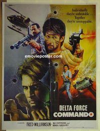 t905 DELTA FORCE COMMANDO Pakistani movie poster '87 Fred Williamson