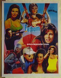 t947 FATHOM style B Pakistani movie poster '67 Raquel Welch, Franciosa