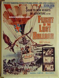 t957 FLIGHT OF THE LOST BALLOON Pakistani movie poster '61 Powers