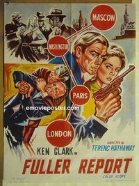 t967 FULLER REPORT Pakistani movie poster '67 Ken Clark, Eurospy