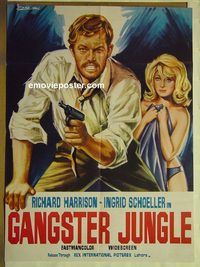 t971 GANGSTER JUNGLE Pakistani movie poster '69 Richard Harrison
