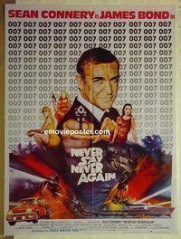 u092 NEVER SAY NEVER AGAIN Pakistani movie poster '83 Connery, Bond