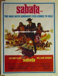 u145 SABATA Pakistani movie poster '70 Lee Van Cleef, Berger