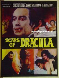 u152 SCARS OF DRACULA style A Pakistani movie poster '71 Chris Lee, Hammer