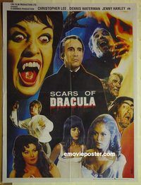 u153 SCARS OF DRACULA Pakistani movie poster '71 Chris Lee, Hammer