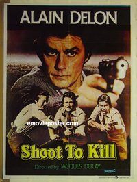 u168 SHOOT TO KILL Pakistani movie poster '70s Alain Delon, Deray