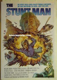 u201 STUNT MAN Pakistani movie poster '80 Peter O'Toole, Railsback