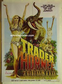 u233 TRADER HORNEE Pakistani movie poster '70 jungle sexploitation!