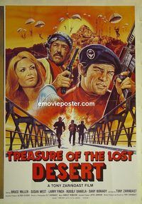 t390 TREASURE OF THE LOST DESERT Italian/English movie poster '83 Bruce Miller