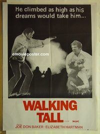 u253 WALKING TALL Pakistani movie poster '73 Joe Don Baker