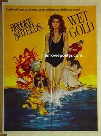 u256 WET GOLD Pakistani movie poster '84 Brooke Shields, TV movie!