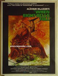 u258 WHEN EIGHT BELLS TOLL Pakistani movie poster '71 Anthony Hopkins