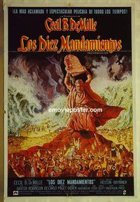 t458 TEN COMMANDMENTS South American movie poster R70s Heston