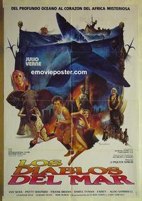 t448 SEA DEVILS Spanish movie poster '81 Julio Verne