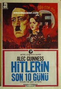 t393 HITLER THE LAST 10 DAYS Turkish movie poster '73 Guinness
